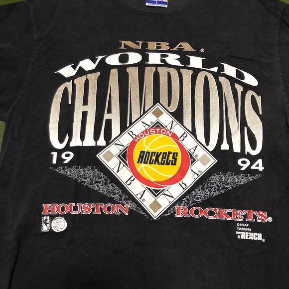 Vintage 1994 Houston Rockets NBA World Champions T-Shirt SZ L - Picture 2 of 8